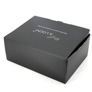 Boîte postale ondulée découpée à l'emporte-pièce personnalisée Emballage <span class=keywords><strong>noir</strong></span> de luxe de style avion avec insertion Boîte d'expédition cadeau recyclable Fabricant - Product Image 2