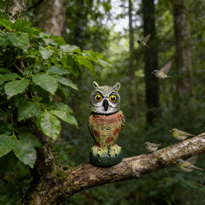 Hunting Decoy <b>Owl</b> <b>Ornaments</b> PE Material Decorative <b>Garden</b> Landscaping Bait Scaring Away Birds Animals Outdoor Weather-Resistant - Product Image 2