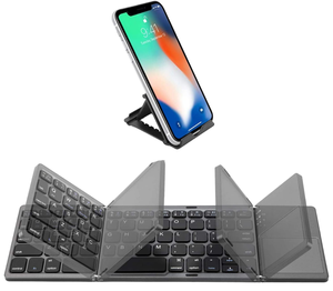 Fabricant professionnel, vente en gros, clavier sans fil Bluetooth pliable personnalisé avec logo, rechargeable, avec pavé tactile pour tablette et ordinateur portable - Product Image 1