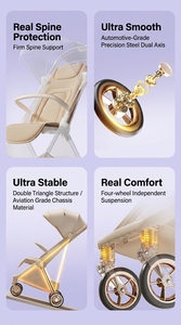 Poussette double légère en alliage d'aluminium pour jumeaux, pliage rapide - Product Image 4