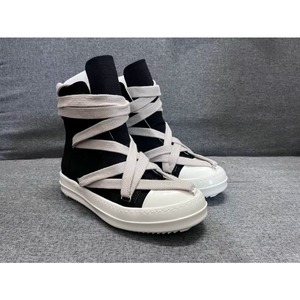 Luxury Designer Women's Chunky Sneakers with Lace-up Ankle Boot New Trends Canvas Arch <b>Support</b> Shoes with Custom Logo - Product Image 6