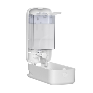 Dispensador de Pared de Plástico ABS para Ducha - Dispensador Manual de 800 ml para Desinfectante de Manos, Champú y Jabón (Blanco/Gris) - Product Image 5