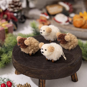 Adornos Navideños de Peluche, Colgante de Cachorro de Fieltro Blanco, Adorno Colgante para Árbol de Navidad, Adornos Colgantes Lindos - Product Image 3