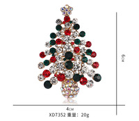 XILIANGFEIZI Nouvelle Broche en Alliage Arbre de Noël, Accessoire pour Manteau et Pull, Épingle de Corsage pour Fêtes, Mariages, Fiançailles