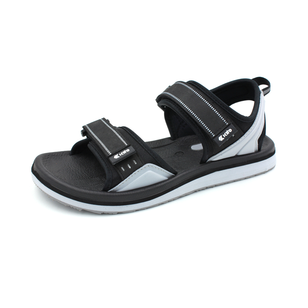 Оптовая продажа, черные PU кожаные ремешки, подошва EVA, индивидуальный логотип, дизайнерская обувь, сандалии для мужчин