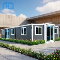 Maison préfabriquée moderne extensible 10ft 20ft 30ft 40ft, conteneur pliable à double aile avec cuisine et salle de bain