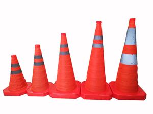 وقت الليل على جانب الطريق في حالات الطوارئ استخدام متعددة الأغراض المنبثقة للطي السلامة قمع مخروطي الشكل للمرور مع مصباح ليد - Product Image 2