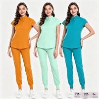 Uniforme Médico Jogger 42024LW, Uniforme Clínico Suave para Laboratorios, Hospitalario, Blanco Óptico, Cofia