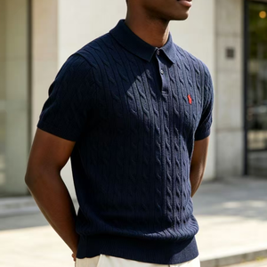 Suéter de Manga Corta para Hombre, Tejido con <span class=keywords><strong>Cuello</strong></span>, 100% Algodón Transpirable, Estilo Verano, <span class=keywords><strong>Cuello</strong></span> Redondo, Delgado, Cómodo, Informal, Marca Laurla - Product Image 2