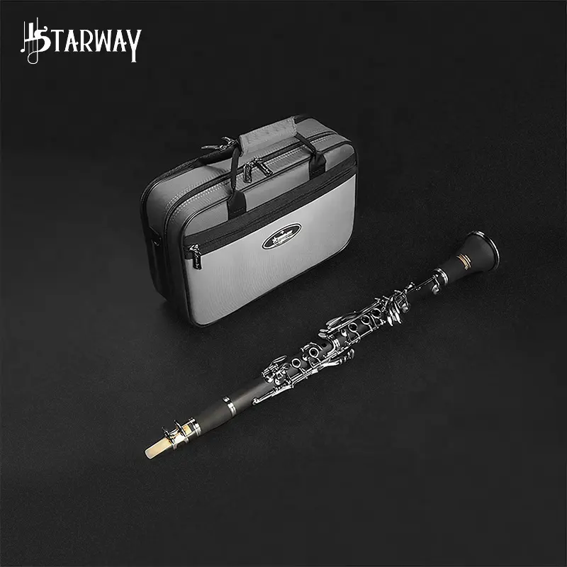 Starway Holz Ebenholz Bakelit 17key Bb KEY Klarinette Musik instrument für Anfänger und Profis
