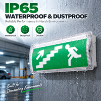 IP65 Wasserdichtes LED-Notausgangsschild Wiederaufladbar 3 Stunden Batterie-Backup Anpassbare Richtungsanzeige Sicherheitslicht AC85-265V