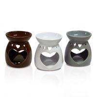 Coeurs Offre Spéciale, brûleur à huile en céramique creux en gros fondeur de cire en céramique lampe chauffante bougies brûleurs d'encens à l'huile essentielle