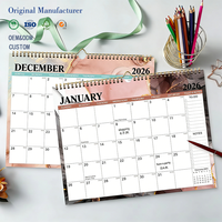 Nouveauté : Calendrier mural 18 mois, grand planificateur mensuel avec section de notes, calendrier à spirale pour l'organisation de la maison et du bureau