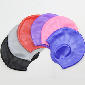 Bonnet de bain universel en silicone haute élasticité pour adultes, imperméable, protection optimale des cheveux longs, vente en gros - Product Image 1