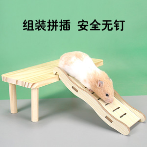 Escalera de Madera para Hámster, Diseño Ondulado, Plataforma Resistente para Animales Pequeños de Interior con Escalones - Product Image 3