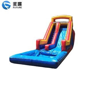 Inflatable with pool-زحليقة مائية, زحليقة قابلة للنفخ مع مسبح ، زحليقة مائية رطبة وجافة ، ألعاب الفناء الخلفي للأطفال