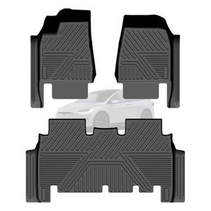 พรมปูพื้นรถยนต์ยี่ห้อ KQD ขายส่ง พรมปูท้ายรถยนต์ แผ่นรองหลังเบาะ แผ่นรองท้ายรถยนต์ 3 มิติ ทำจากยาง TPE ชุดเต็มสำหรับรถยนต์เทสล่า รุ่น X ปี 2019 - Product Image 2