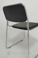 Chaise de bureau en PU de haute qualité chaises de conférence chaise de personnel de bureau avec pied fixe