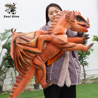 Cadeau d'anniversaire, marionnette de dinosaure de simulation de dragon, jouet facile à contrôler pour les enfants