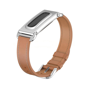 Premium Microfiber Leather Strap with Metal <b>Case</b> Replacement Band Fashion Wristband for Fitbit Air Wholesale - Product Image 2
