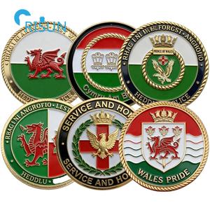 Pièces commémoratives personnalisées des forces britanniques du Royaume-Uni, Angleterre, Royaume-Uni, Pays de Galles, Galles, pièces commémoratives personnalisées des forces britanniques, pièce de défi du Pays de Galles - Product Image 1