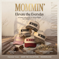 Gorra Trucker Mommin para Mujer, Bordada con la Palabra Mamá, Ajustable, de Tela No Tejida, Estilo Vintage de Dos Tonos para Uso Casual