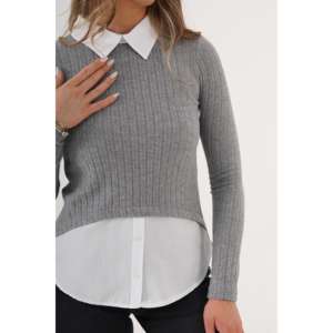 Long Sleeve Embroidered Blouse <b>for</b> <b>Women</b> Chic Ruffled Collar XL Size Loose Fit Linen <b>Top</b> with <b>Sequins</b> Lace Decoration Wholesale - Product Image 2