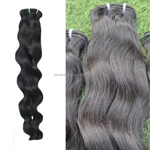 Extensions de cheveux humains vierges Remy de qualité supérieure, volume et style naturels, avec double trame, cuticules alignées, ondulation naturelle - Product Image 1