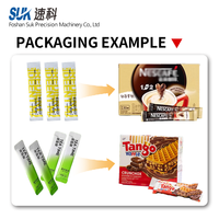 Machine d'emballage horizontale entièrement automatique pour cartonnage de snacks, biscuits et aliments en carton, avec ligne de rangement par points