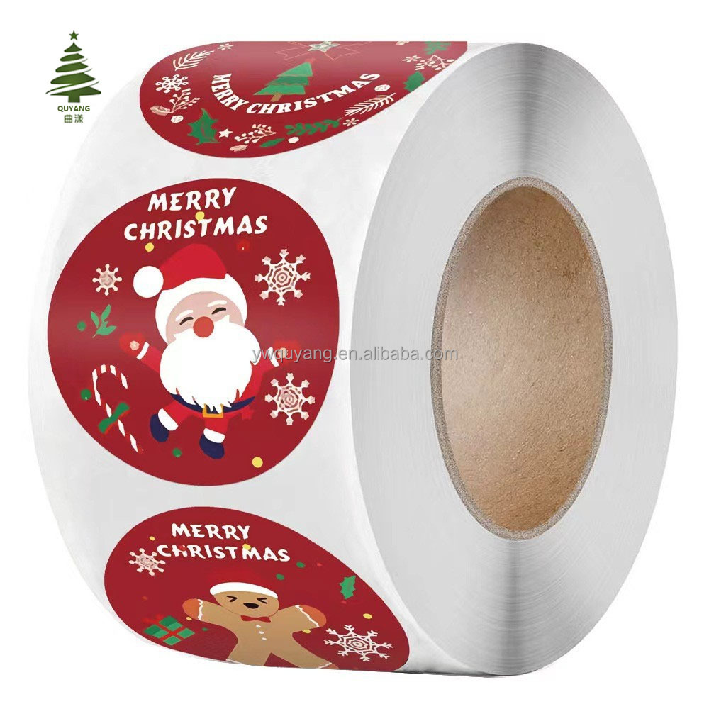 Packaging Auxiliary Materials Christmas Stickers Christmas Roll Stickers