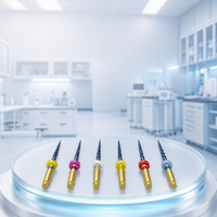 Grandes lime endodontiques rotatives NiTi bleues à activation thermique, à anneaux de codage couleur, instruments flexibles, tailles assorties pour usage clinique