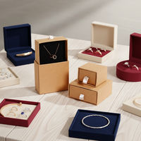 Boîte à tiroir en papier de luxe personnalisée, emballage cadeau coulissant, boîtes d'emballage en papier, boîte à tiroir avec logo pour bijoux, vente chaude