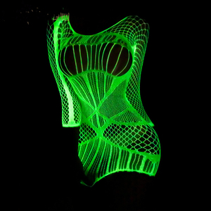 King Mcgreen Star – Lingerie Sexy ajourée, collant lumineux, entrejambe ouvert, résille, bretelles, <span class=keywords><strong>combinaison</strong></span> en maille, bas séduisant - Product Image 4