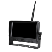 Système de caméra de recul sans fil 7 pouces HD720P avec vision nocturne, vue quadruple, étanche IP68, aide au stationnement pour camions/remorques/camping-cars