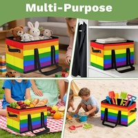 Panier de courses pliable personnalisé « Victory Over Pride », inspiré de l'arc-en-ciel gay, réutilisable pour cadeaux souvenirs et achats en gros en supermarché