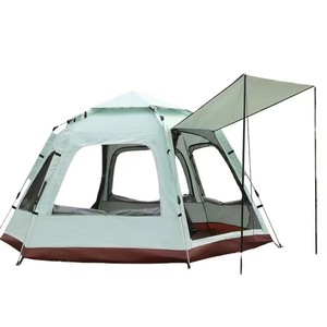 Tenda Esagonale Portatile da Esterno, Set Completo di Attrezzatura, Tenda da <span class=keywords><strong>Campeggio</strong></span> Automatica in Tessuto Oxford Rinforzato per Campeggiatori - Product Image 5