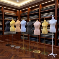 Mannequin de couturière femme grande taille réglable, recouvert de tissu noir et blanc, modèle Shining Star 047, pour vitrine de présentation de vêtements