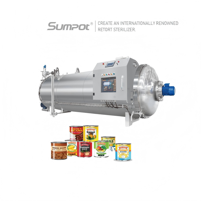 SUMPOT High Quality Temperature Steam Air Retort with PLC Control for Fruit Cans