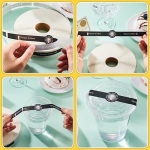 Etiqueta a prueba de manipulaciones para alimentos personalizada, etiqueta impermeable de vinilo sellado de seguridad para entrega, etiquetas de frescura, embalaje de alimentos y bebidas - Product Image 3