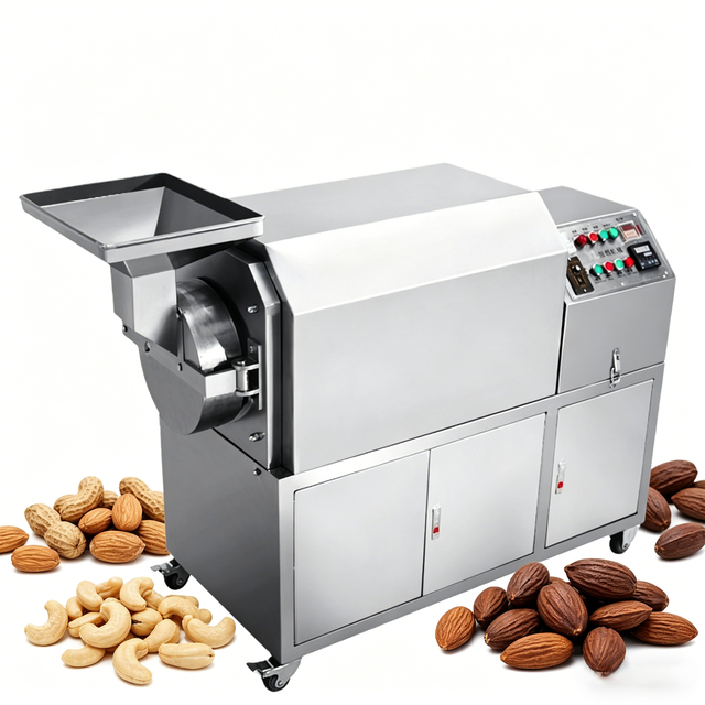 Professional Commercial Baker Electromagnetic Sesame Cashew Corn Roasting Machine with Stainless Steel for Restaurant Canteen