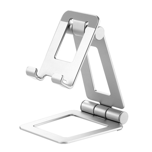 MCX-Z24 Aluminum Alloy Mobile Phone Holder Double Adjustable Foldable Cell Phone and Tablet Stand  Phone Stand Holder