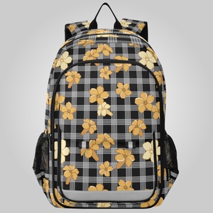 <b>Large</b> Capacity School Bags Hawaiian Flowers Waterproof Students Shoulder Bags Fashion School <b>Backpack</b> With Light - Product Image 1