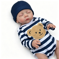 Poupée Bébé Reborn Réaliste en Vinyle pour Jeu Aquatique, 18 Pouces, Douce et Apaisante, Compagnon Idéal pour la Formation de Doulas et les Soins aux Nouveau-nés, Cadeau