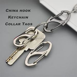 Gancho a presión doble resorte Wiregate llavero hebilla herramienta Acero inoxidable pequeño mosquetón Clips 1,60 pulgadas plata negro - Product Image 3