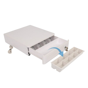 Système de point de vente 405B, tiroir-<span class=keywords><strong>caisse</strong></span> de 405 mm, boîte à monnaie pour point de vente avec 5 compartiments pour billets et 5 compartiments pour pièces de monnaie - Product Image 4