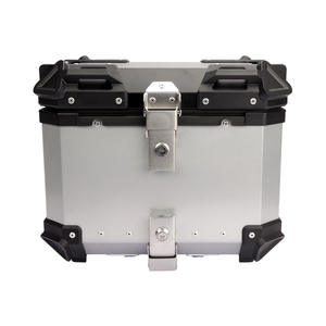 <span class=keywords><strong>Top</strong></span> <span class=keywords><strong>Case</strong></span> <span class=keywords><strong>Universel</strong></span> pour Moto 45L en Acier Inoxydable, Boîte Arrière à Dégagement Rapide, Coffre Arrière Noir Argenté, Étanche et Réfléchissant - Product Image 3