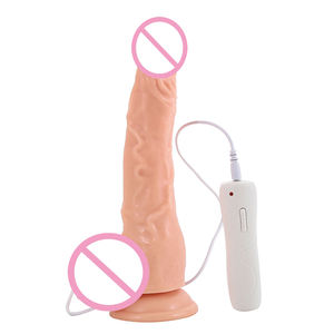 Di alta qualità realistico PVC Dildo vibratore per le donne di masturbazione manuale morbido artificiale maschio Dildo con vibrazione giocattoli sessuali - Product Image 1