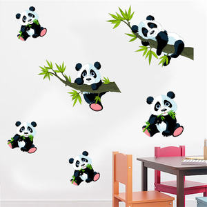 Mignon <span class=keywords><strong>panda</strong></span> bambou dessin animé <span class=keywords><strong>stickers</strong></span> <span class=keywords><strong>muraux</strong></span> décoration papier peint autocollants auto-adhésifs peinture pour enfants Wall Art décor à la maison - Product Image 6