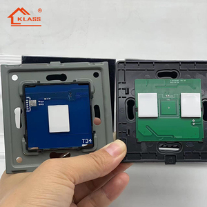 Interrupteur mural tactile intelligent 1 gang 3 voies avec panneau en verre, compatible Zigbee, norme britannique, certifié CE, compatible Alexa <span class=keywords><strong>Echo</strong></span> <span class=keywords><strong>Dot</strong></span> <span class=keywords><strong>Google</strong></span> - Product Image 3