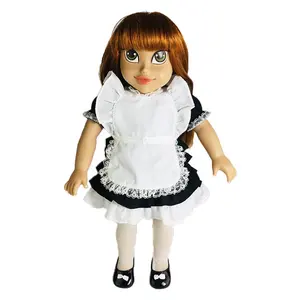 bambola di disegno 3d Suppliers-Prezzo all'ingrosso design 3D capelli lisci lunghi grandi occhi ragazza bambola bambole americane con accessori ali di farfalla